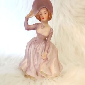 Holland Mold Vintage Lady Figurine in Lavender Dress